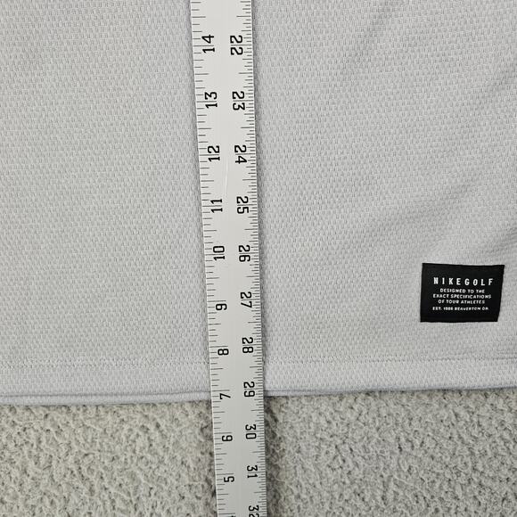 Nike Golf Dri-Fit 1/4‎ Zip Pullover Men Large Gray Black Long Sleeve Mock Neck - Picture 9 of 9